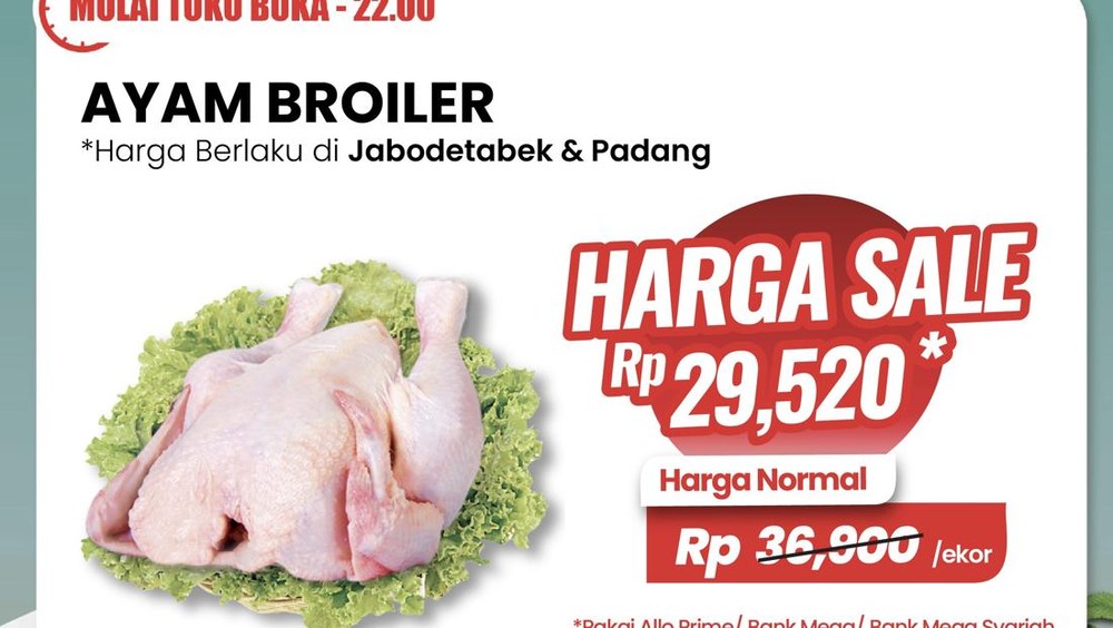Harga Ayam Jeblok! Buruan Serbu Transmart!