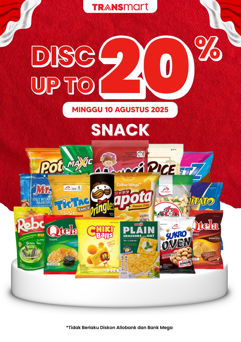 Serbu! Diskon Camilan 20% di Transmart, Minggu Ini!