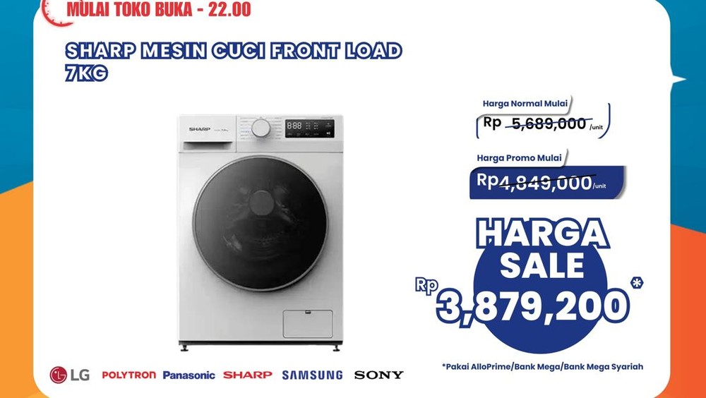Borong Mesin Cuci Murah Meriah! Diskon Jutaan Rupiah Menanti di Transmart!