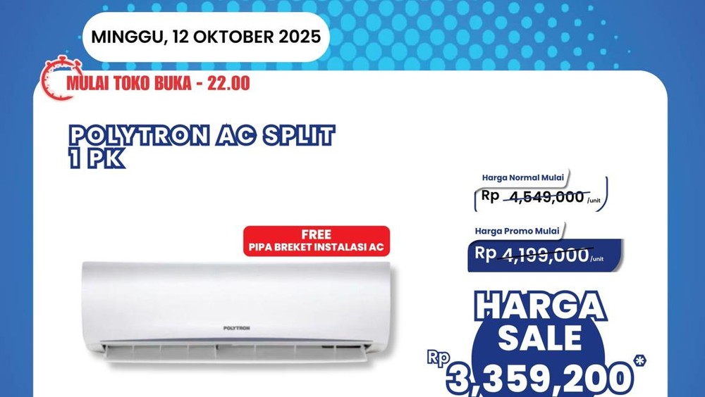 AC 1 PK Diskon Gila! Cuma di Transmart, Harga Bikin Nagih!